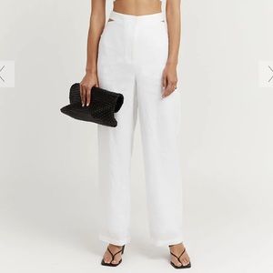 NWT Dissh River Linen Cut Out Pants